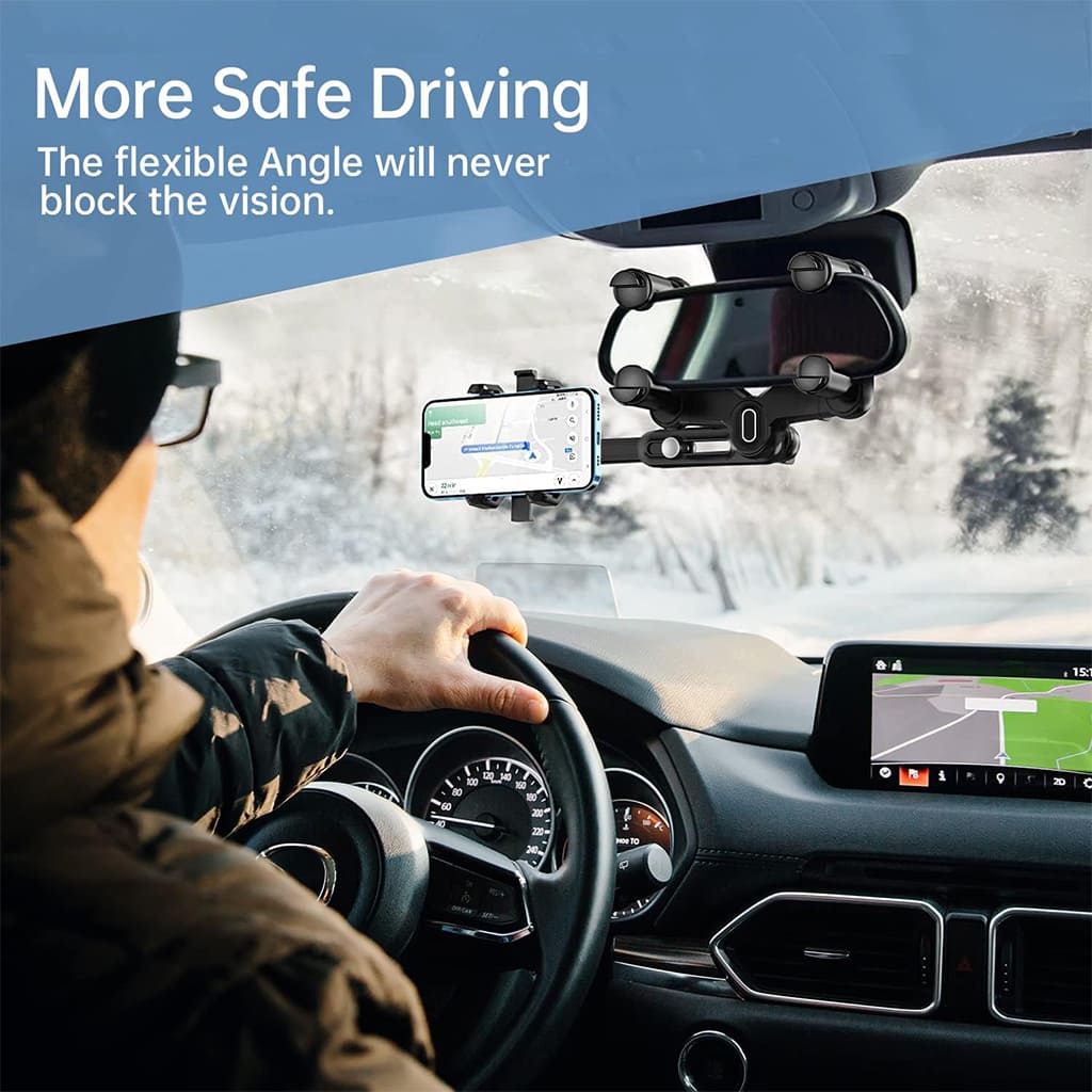 Rearview Mirror Phone Holder
