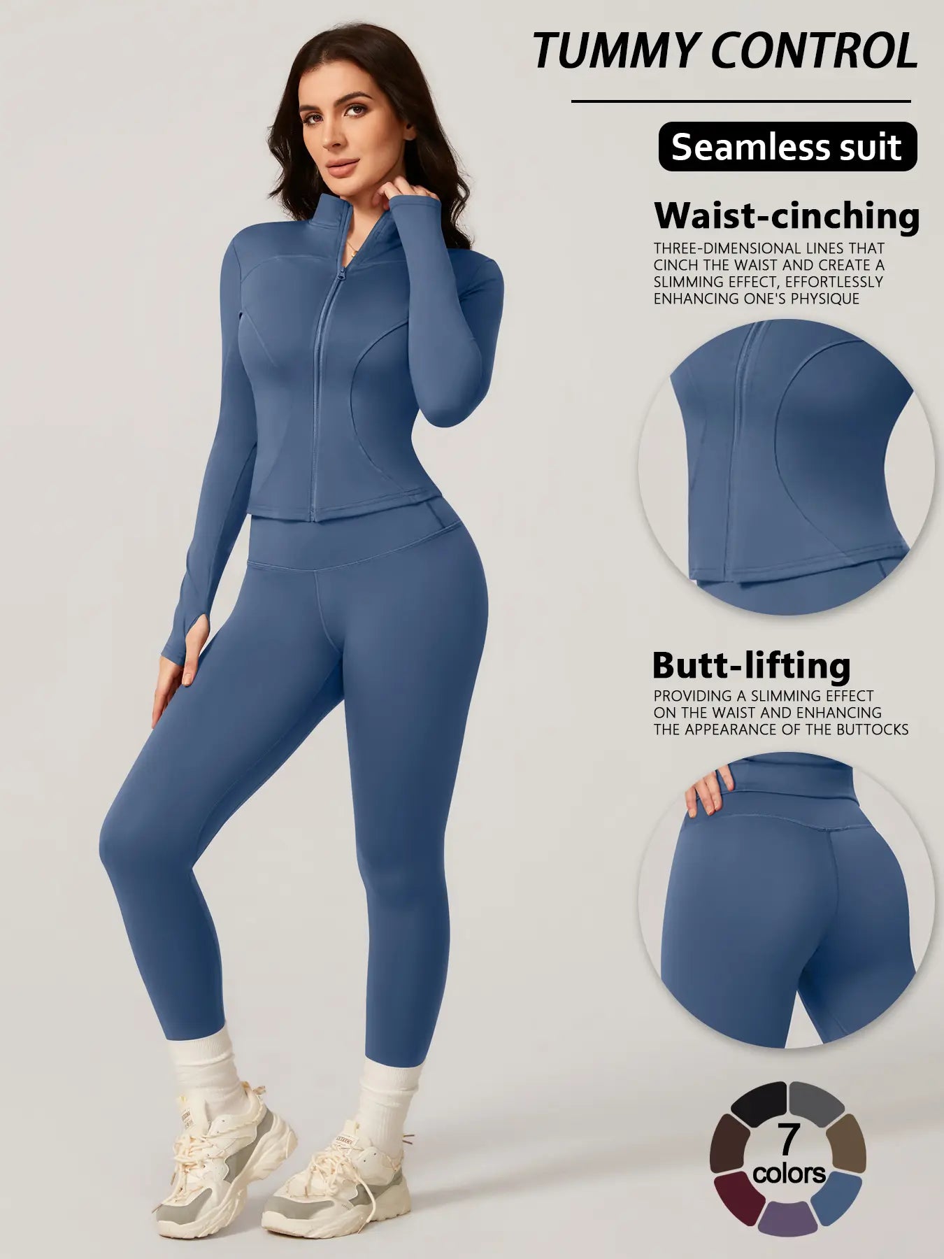 Ensemble de sport moulant deux pièces pour femme