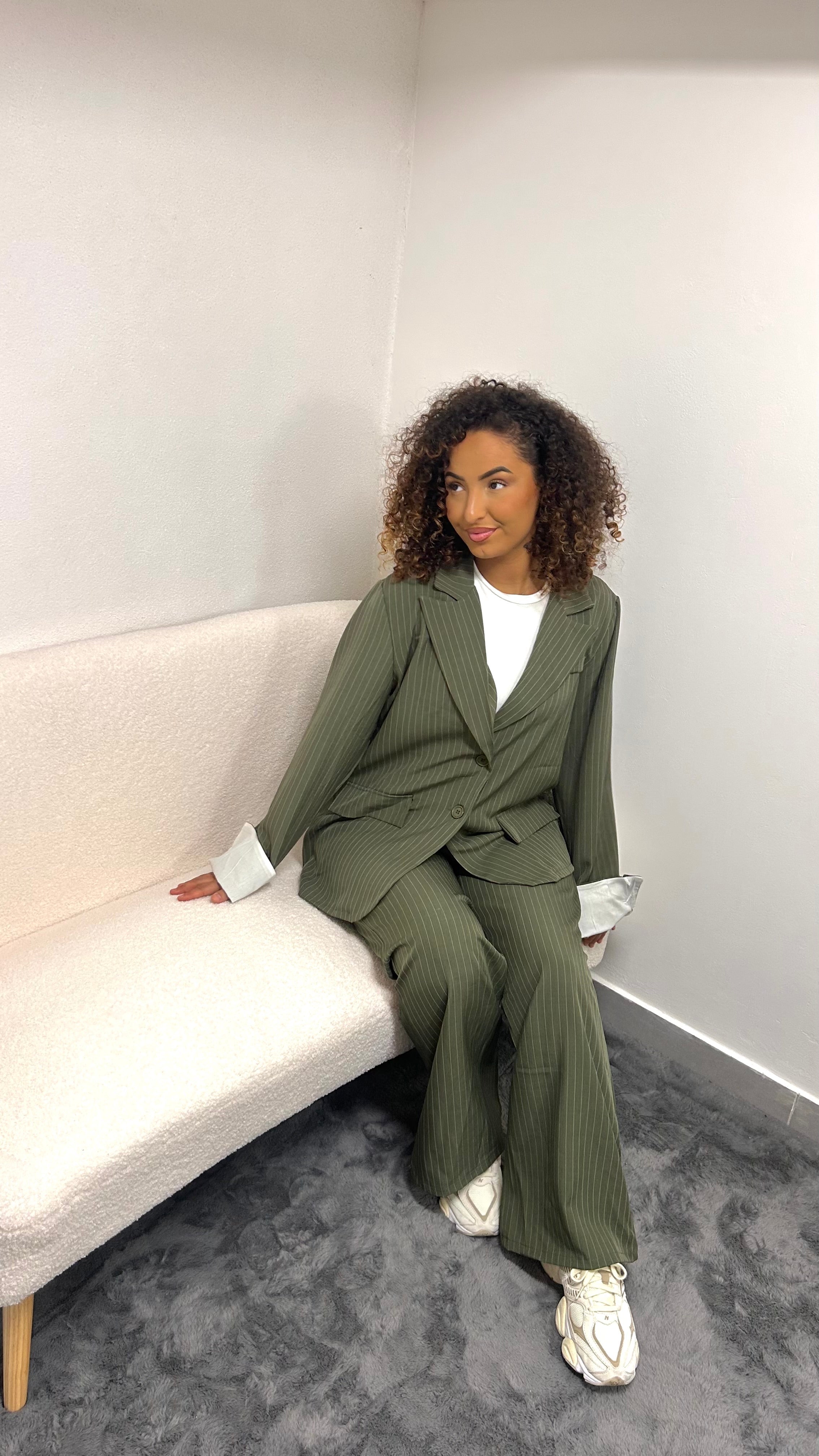 Ensemble blazer rayé