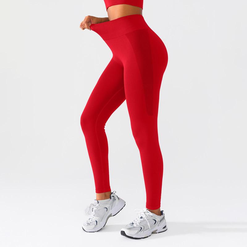 Legging de yoga taille haute pour femme - Tenue d'automne gainante sans coutures et legging de sport galbant les fesses