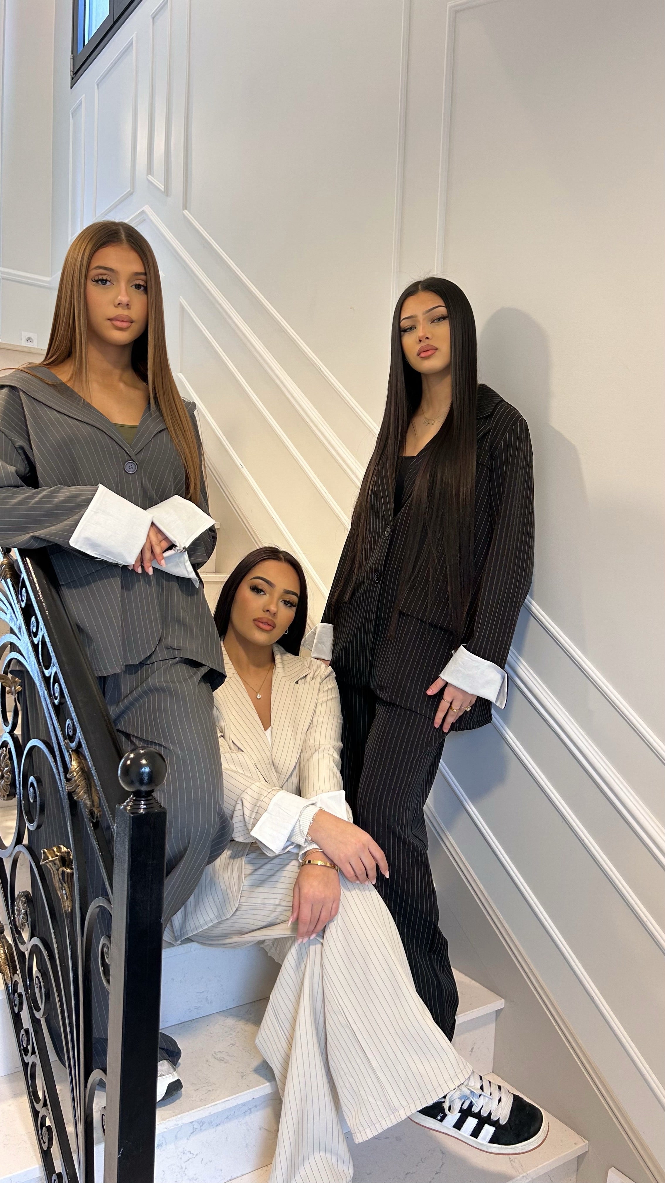 Ensemble blazer rayé