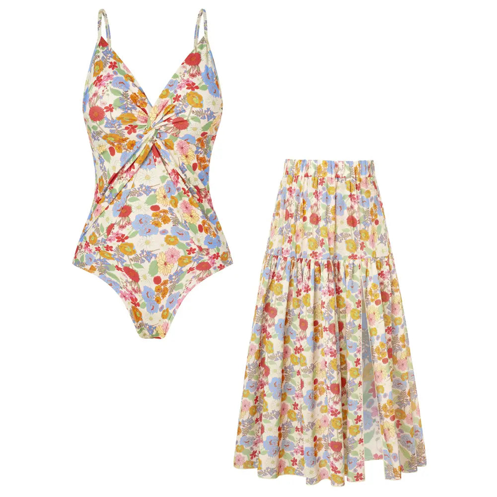 Ensemble de maillots de bain deux pièces, style décontracté et vacances, idéal pour la plage et la piscine estivales