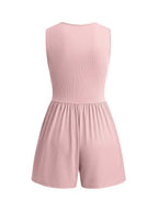 Women's Spring/Summer Sleeveless V-Neck Romper