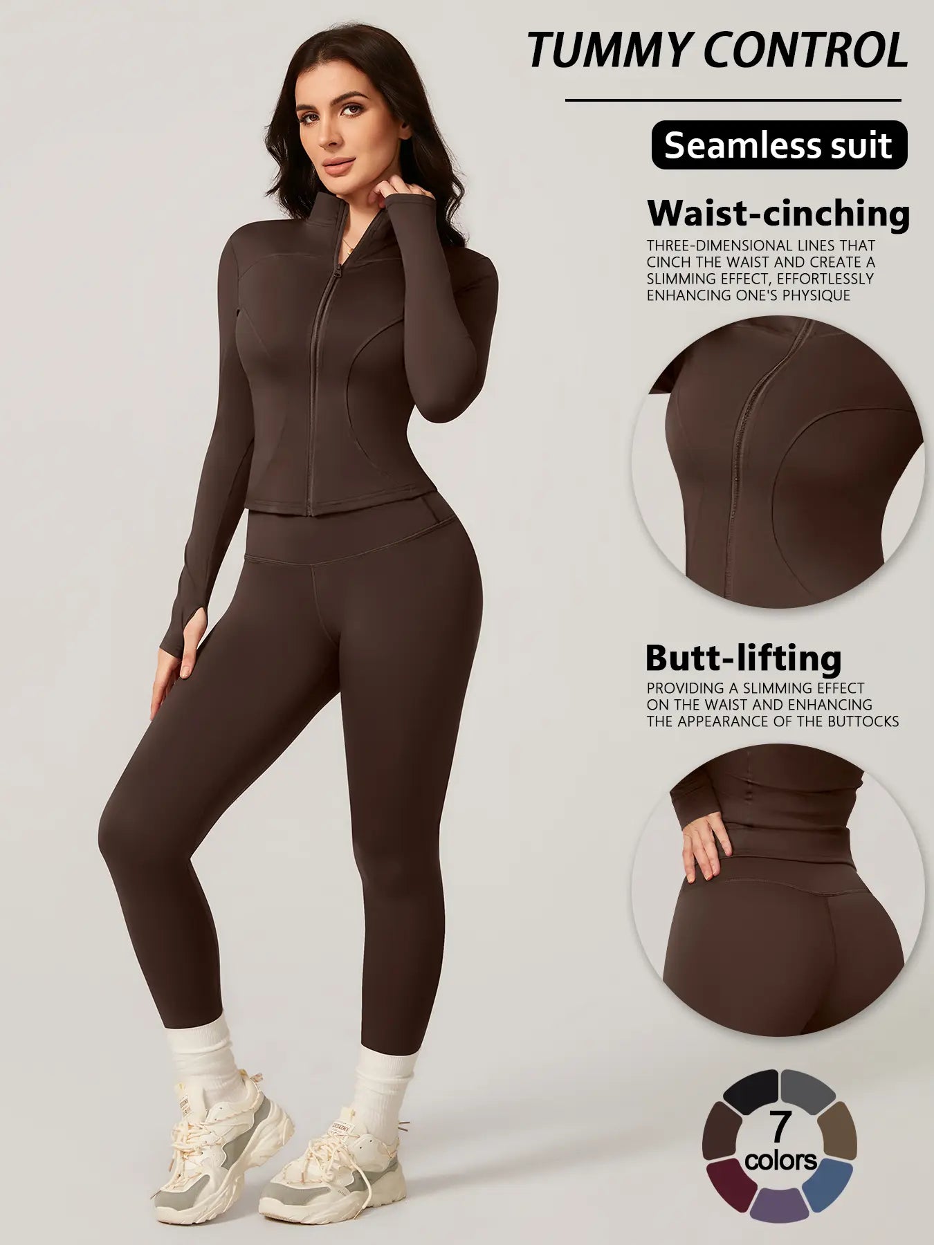 Ensemble de sport moulant deux pièces pour femme