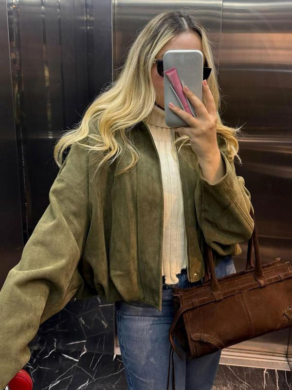 Aviator Jacket Woman, New In Coats And Jackets, Casual Zip Up Jacket Women's Winter Jacket, Oversized Pilot Jacket Cropped Fit, 2025 Streetwear Short Jacket Woman, Outerwear