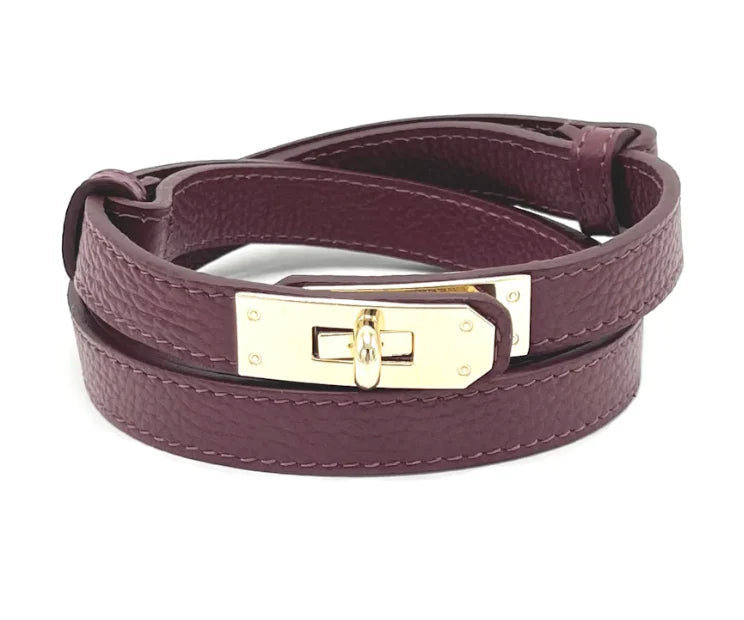 2026 Ermione, Ceinture en Cuir Véritable