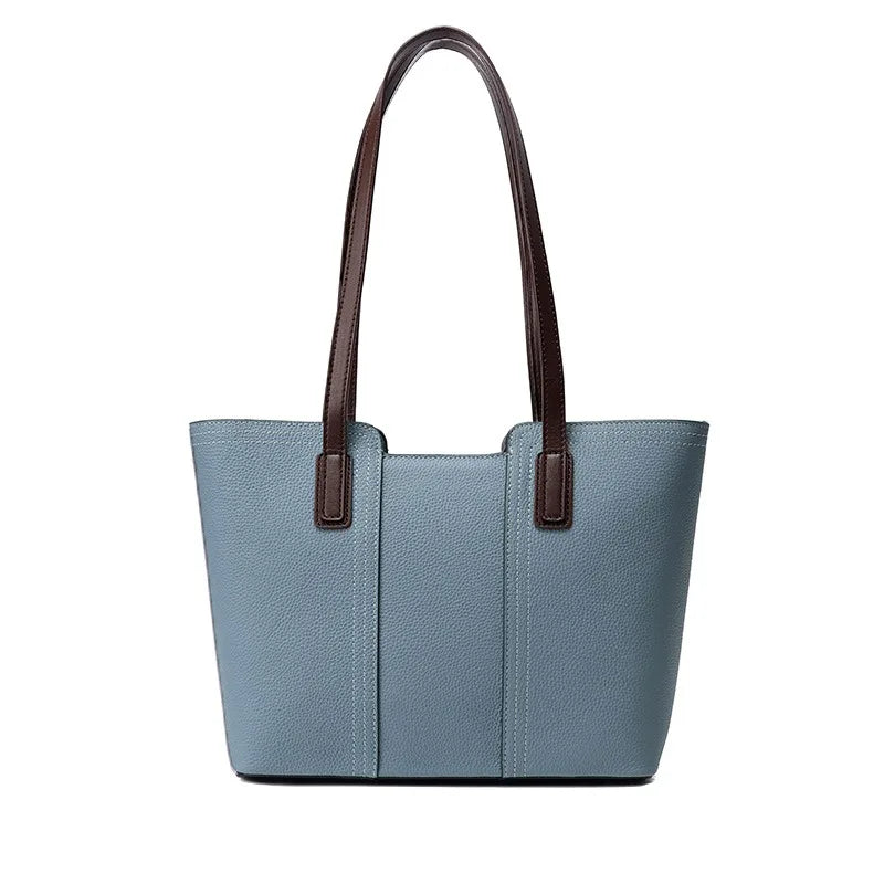 Sac fourre-tout de travail en cuir véritable pour femme grand format classique