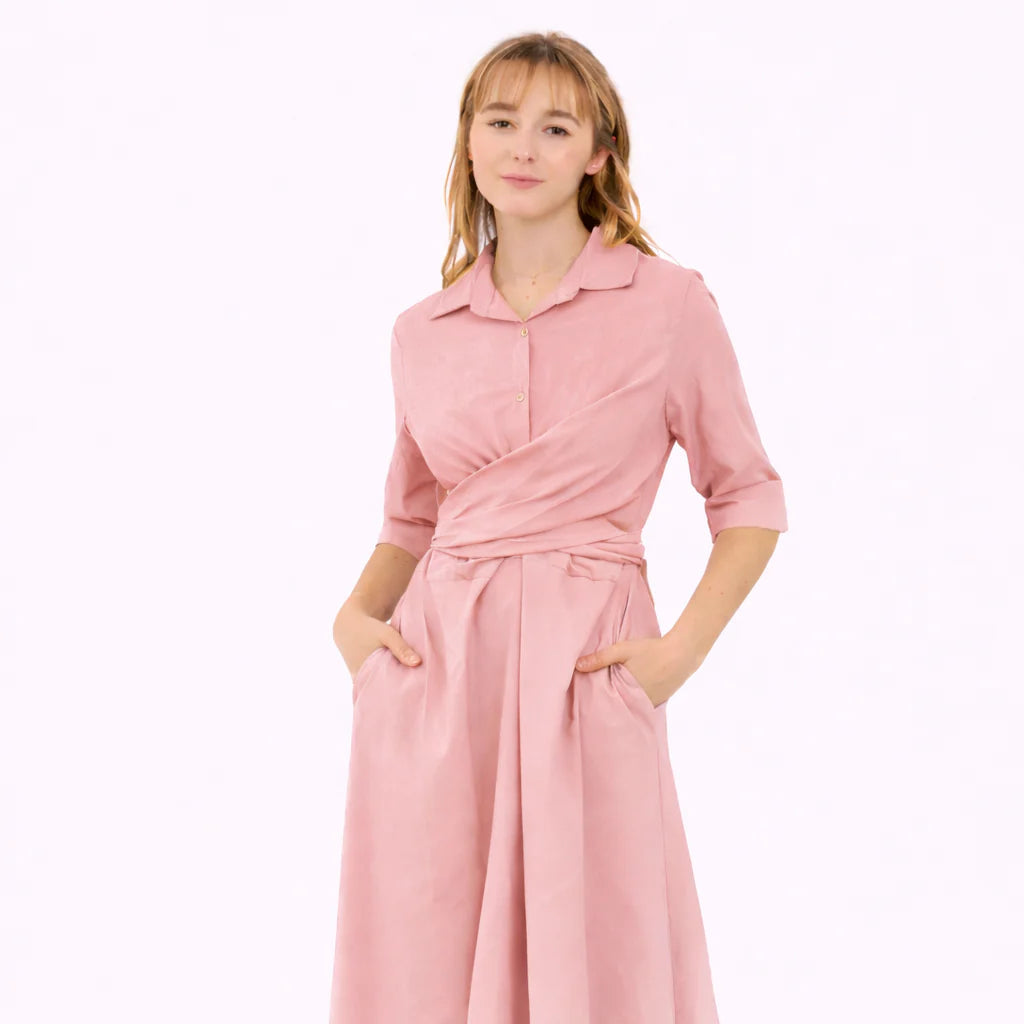 2026 Bea, Robe Longue Ceinturée À La Taille