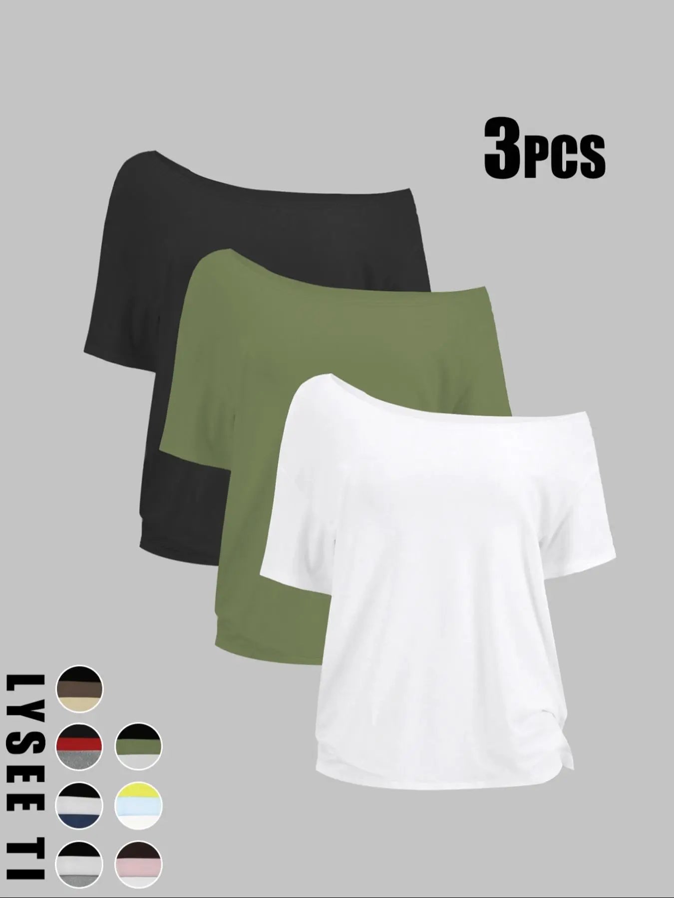 T-shirt uni basique à manches courtes pour femme, vêtement décontracté pour toutes les saisons