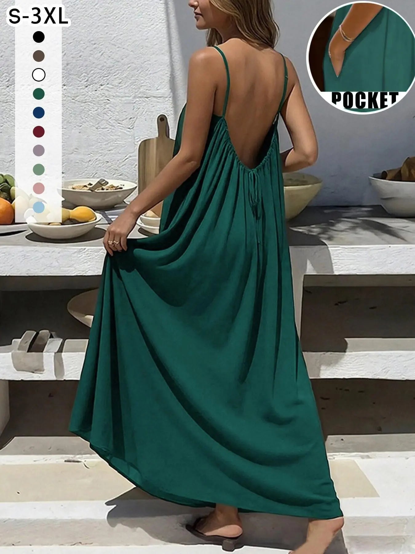 Nouvelle robe de nuit ample sans dos pour femme, robe de pyjama, tenue d'intérieur, chemise de nuit, débardeur long, vêtements pour femmes, plusieurs couleurs et tailles disponibles