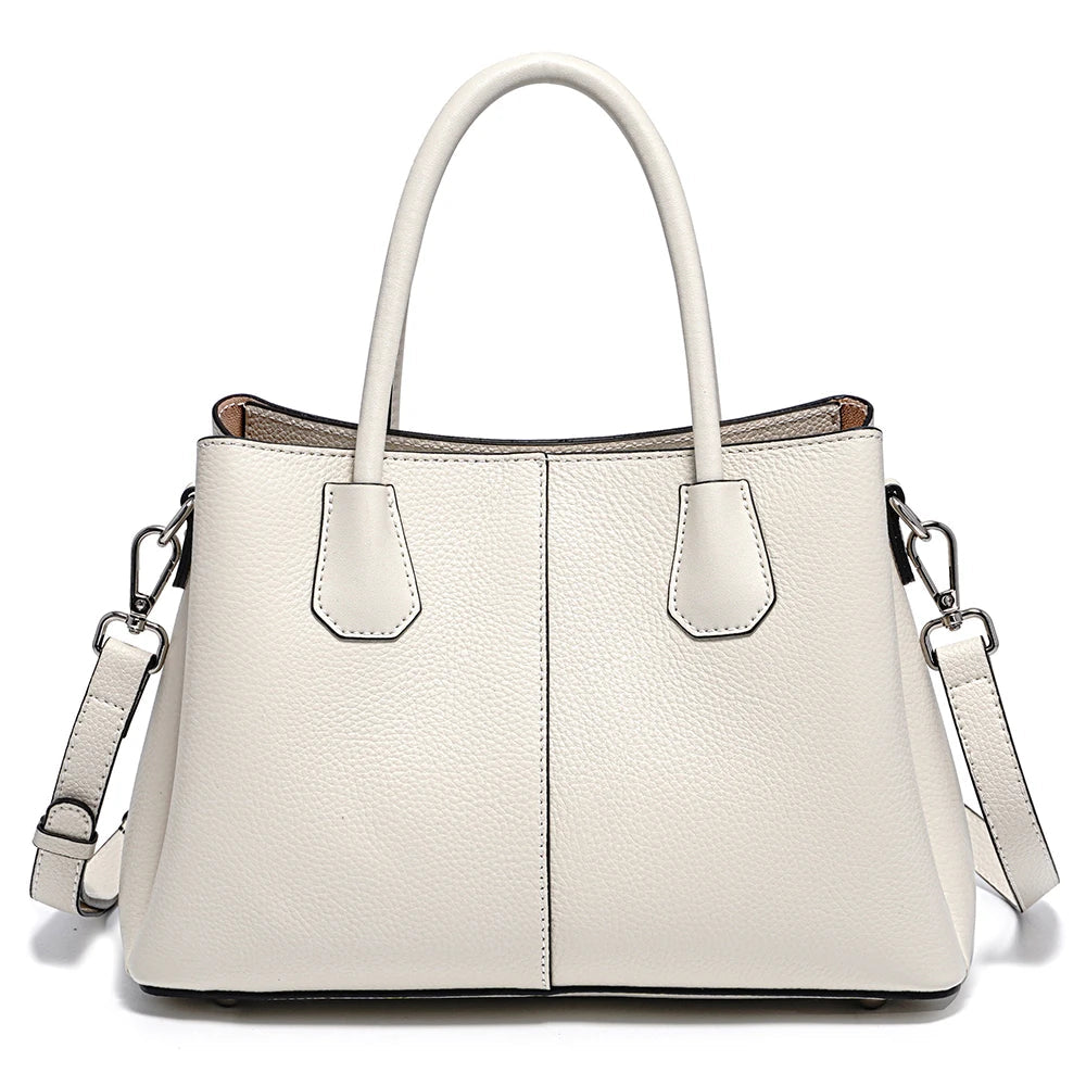 Sac à main pour femme en cuir blanc