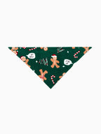 Christmas Pajamas Family Matching Fleece Gingerbread Man Long Sleeves Pajamas Sets with Christmas Socks Dark Green