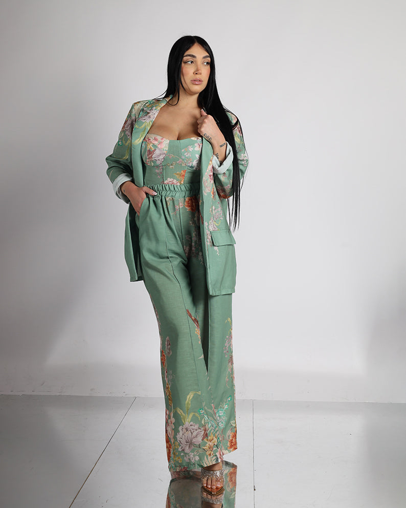 Tailleur 3 pièces fleuri
