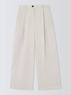 Women's 2-Piece Set (Striped or Solid Sleeveless Tank Top & High-Waisted Wide-Leg Trousers)