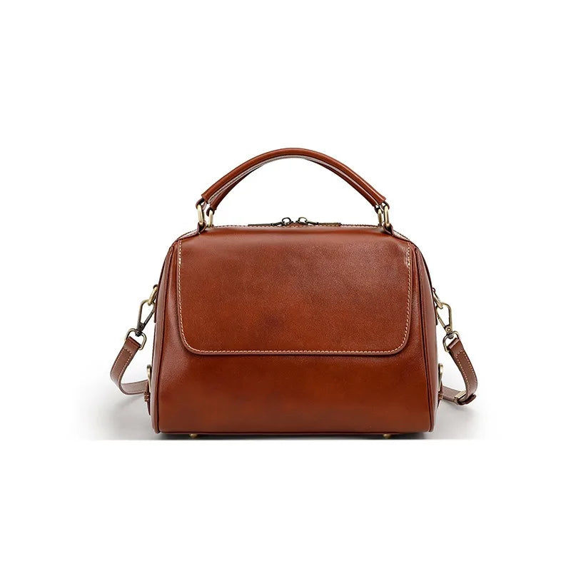 Sac à main en cuir véritable pour femme