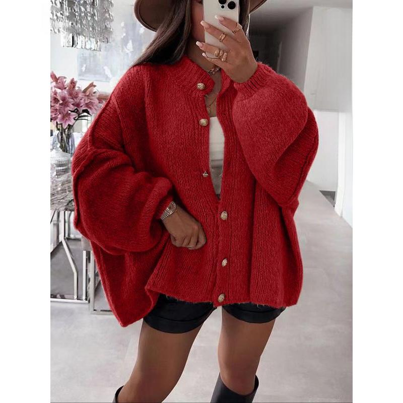 Gilet en tricot torsadé uni pour femme, à boutons, manches longues, ouvert devant, à porter au quotidien en automne et en hiver